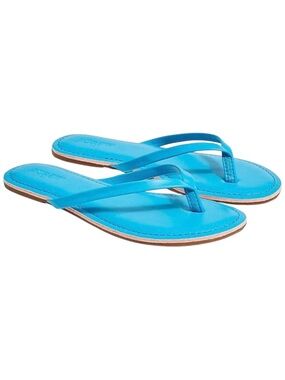 J. CREW Easy Summer Flip-Flops Azure Pool Padded Foot Bed Thong Sandals